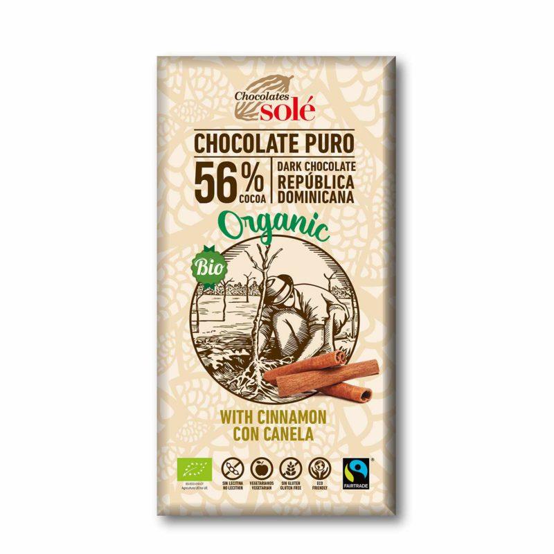 Cioccolato con cannella 56% Bio Solé 100 g