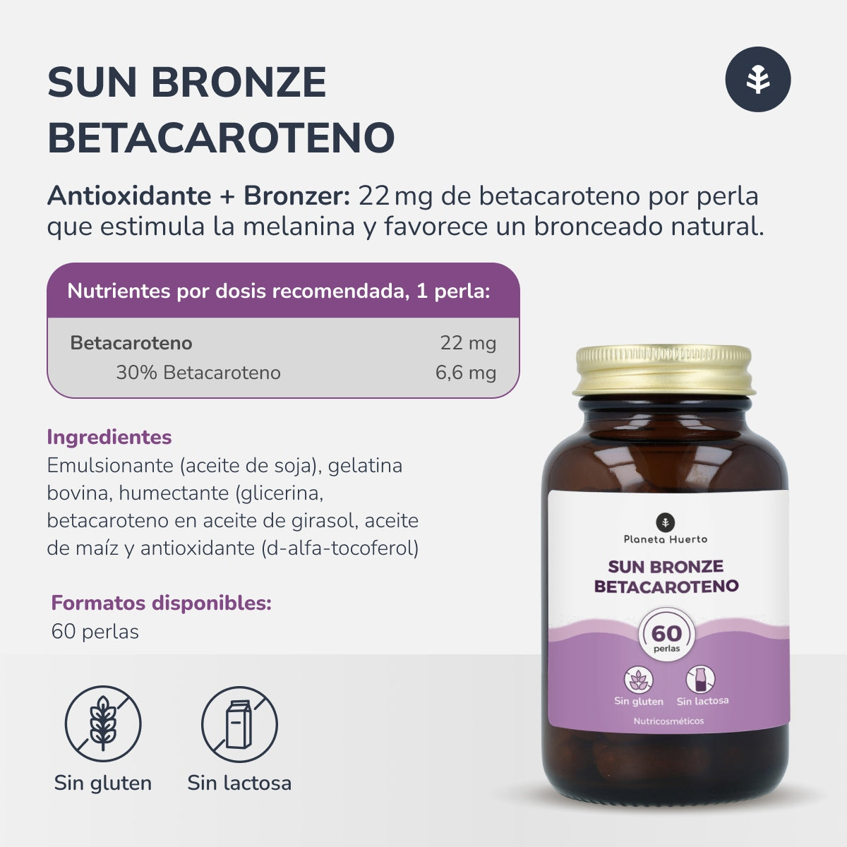 Sun bronze beta-karoten Planet Orchard 60 perełek