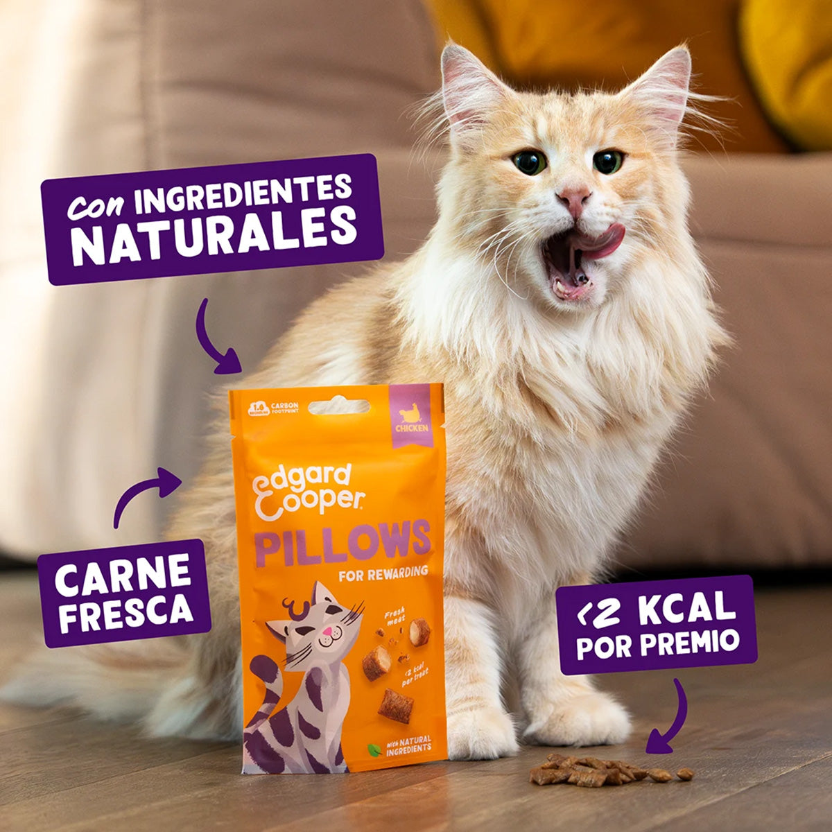 Bocaditos de Pollo Premios Naturales para Gatos Edgard Cooper 60 g