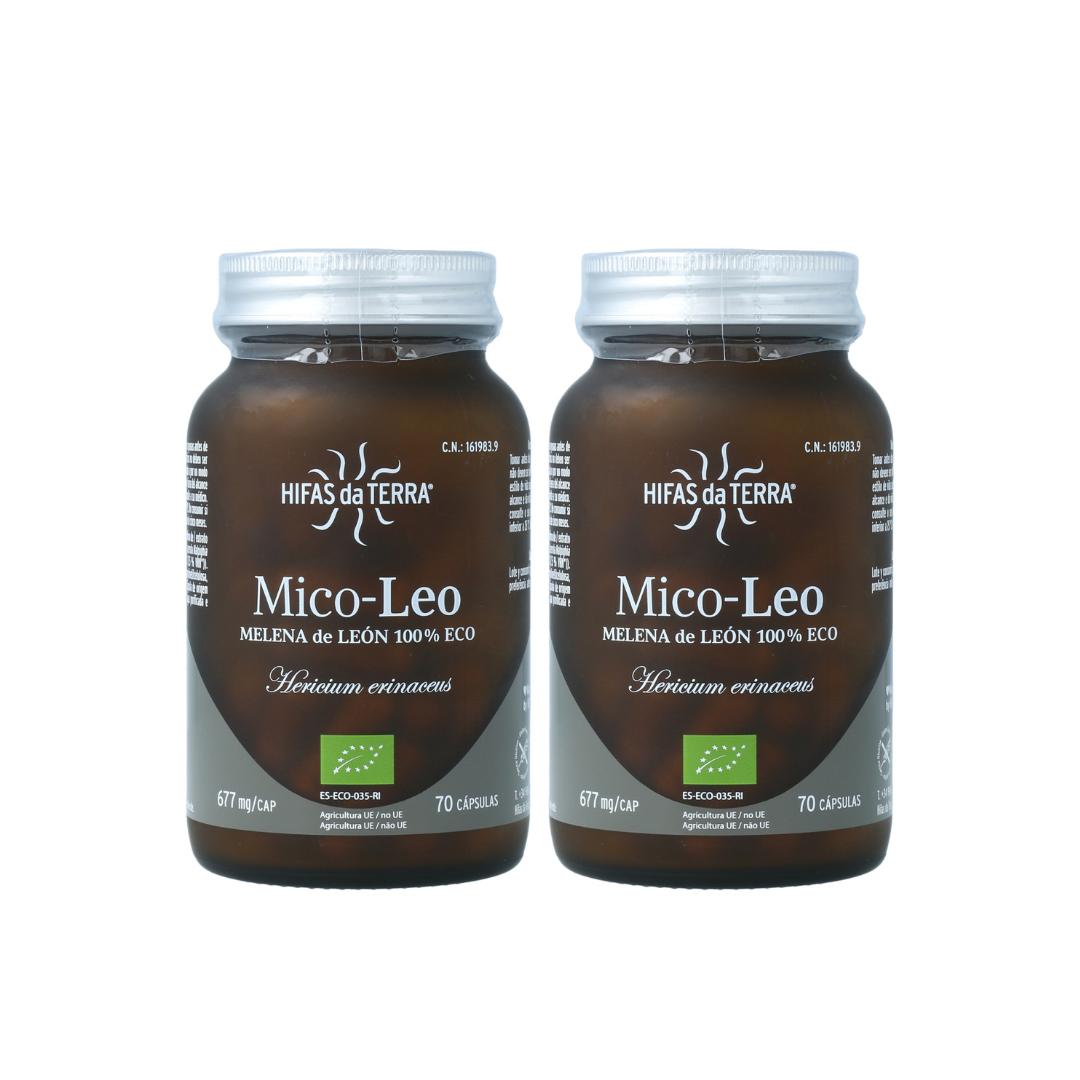 Pakket 2x Mico Leo Leeuwenmanen BIO Hifas da Terra 677 mg 70 capsules