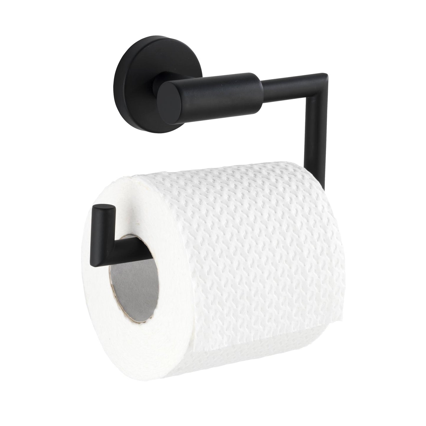Bosio Matte Black Stainless Steel Toilet Roll Holder Without Lid Wenko