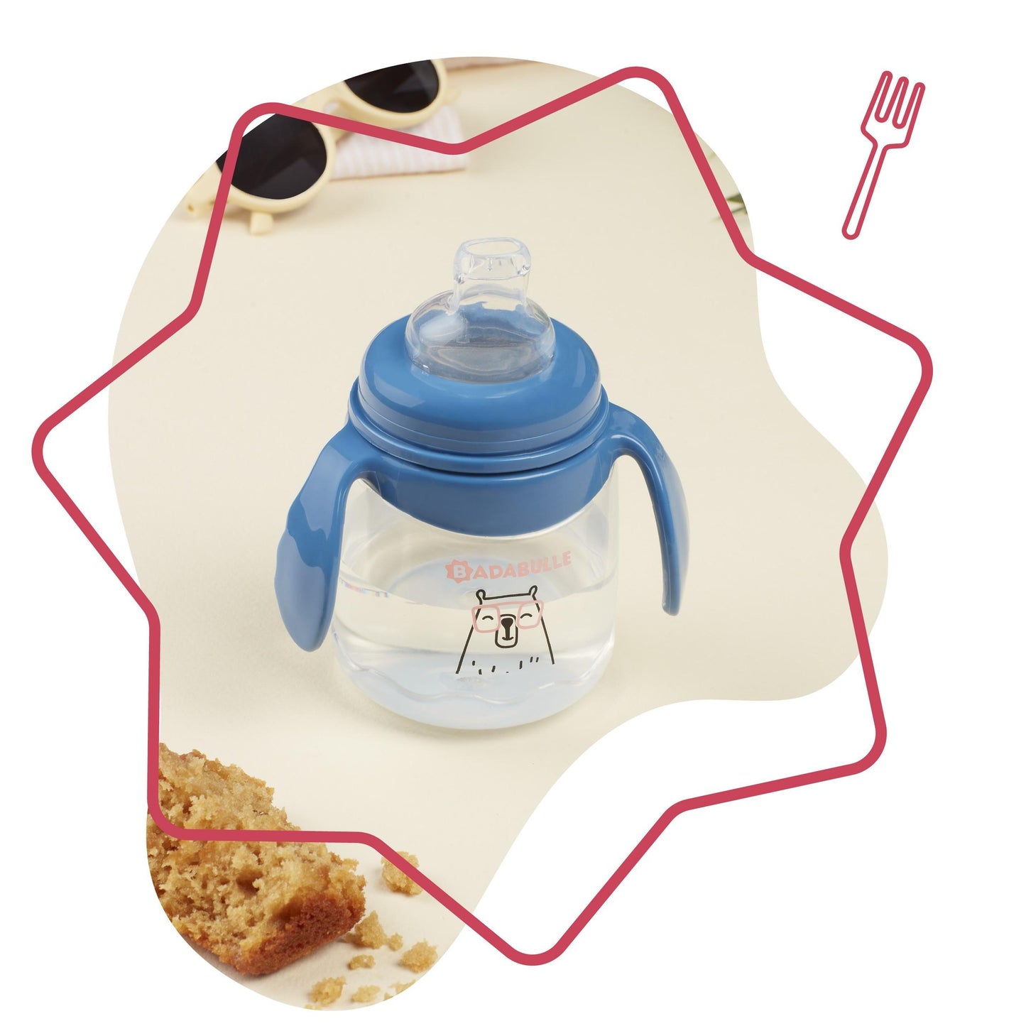 2er-Set auslaufsichere Becher Badabulle