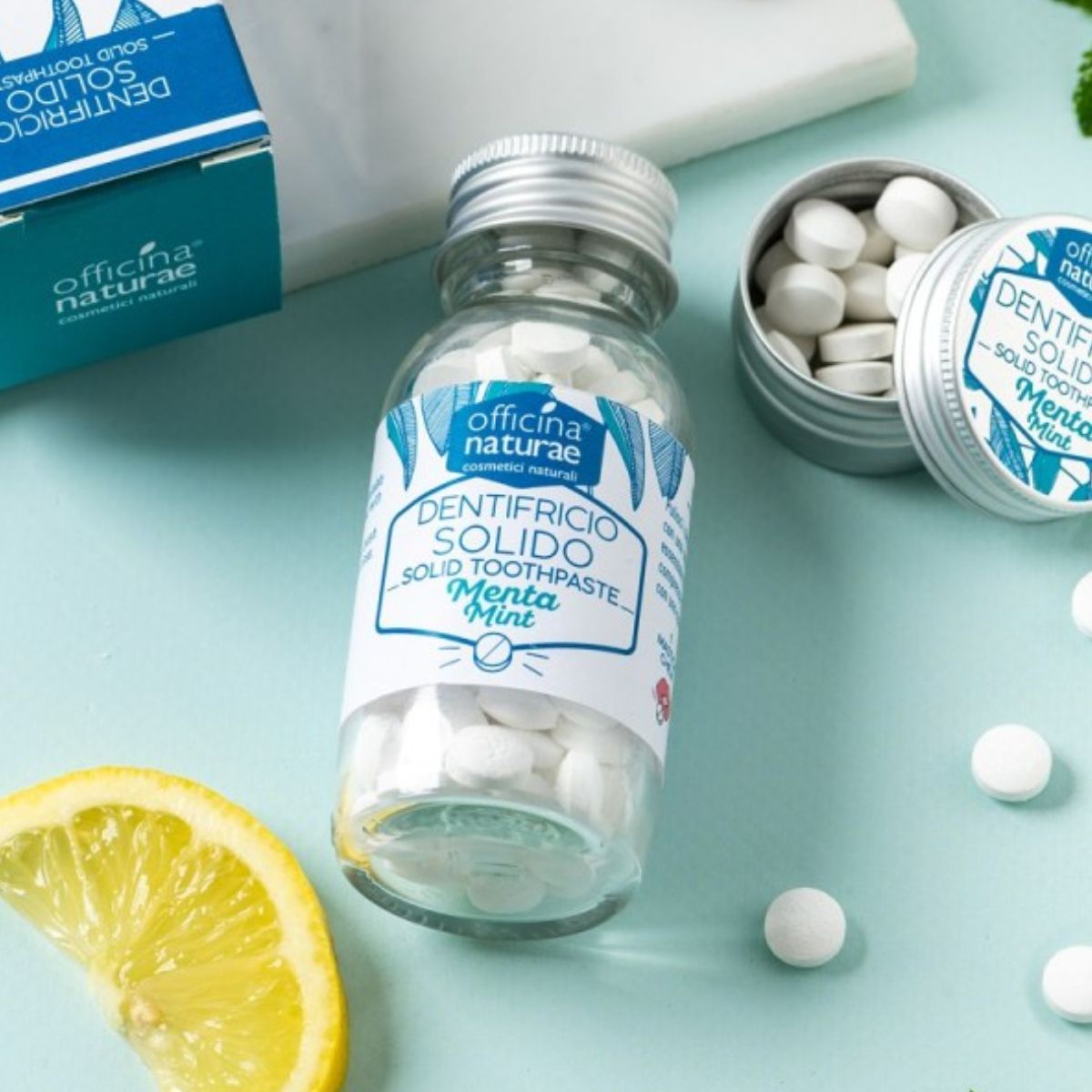 Dentifricio in pastiglie al limone 115 pz. Ecologico Officina Naturae
