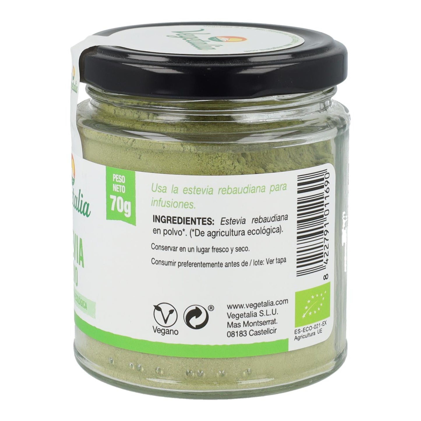 Organic Stevia Powder Vegetalia 70g