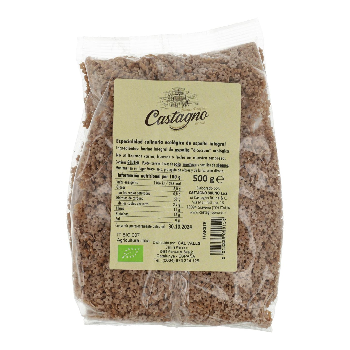 DICOCCUM ECO Castagno Wholemeal Spelt Stars 500 g