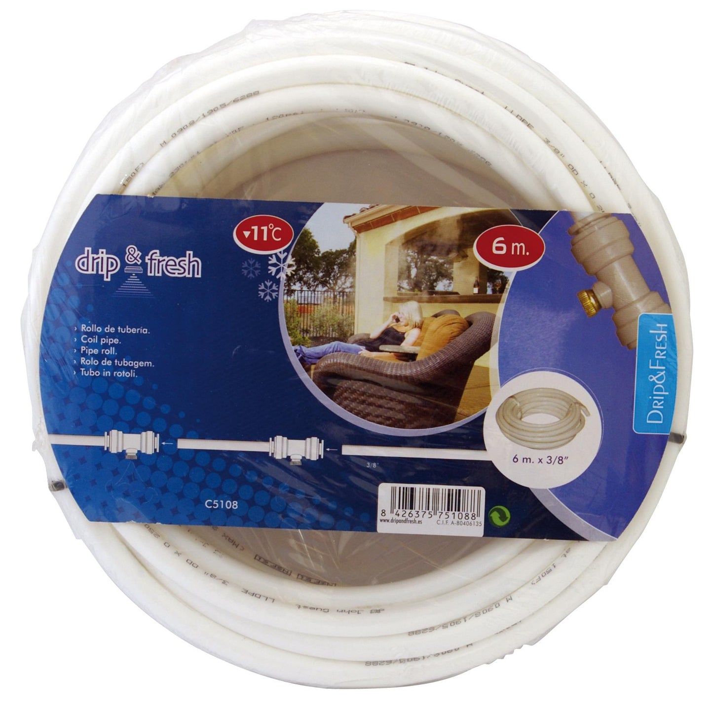 6 m DripFresh misting hose roll