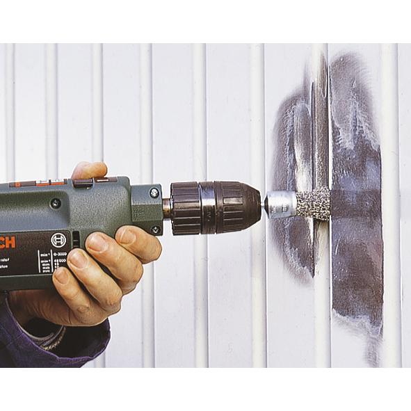 Metalen borstel voor boormachines met zeshoekige schacht 1/4" (6,35 mm) Ø 25 mm