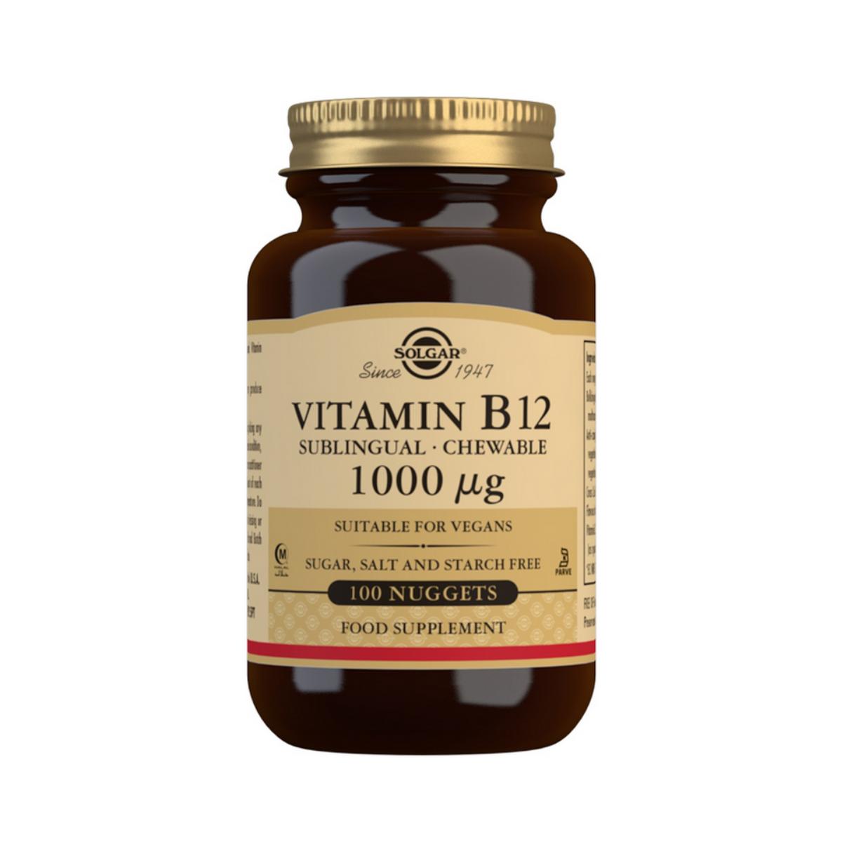 Witamina B12 do żucia/podjęzykowa, 100 tabletek po 1000 μg