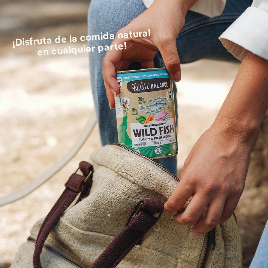 BARF Fish and Turkey Tin Pack for Dogs 6 x 400 g Wild Balance