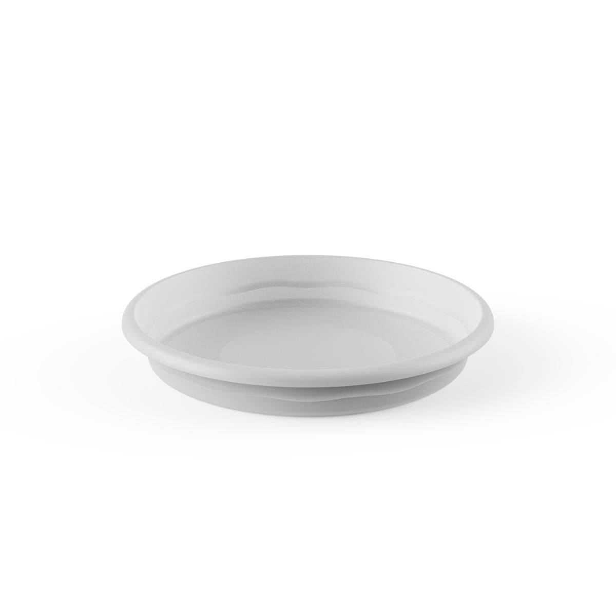 Piattino per vaso terra bianco D 12 x 1,8