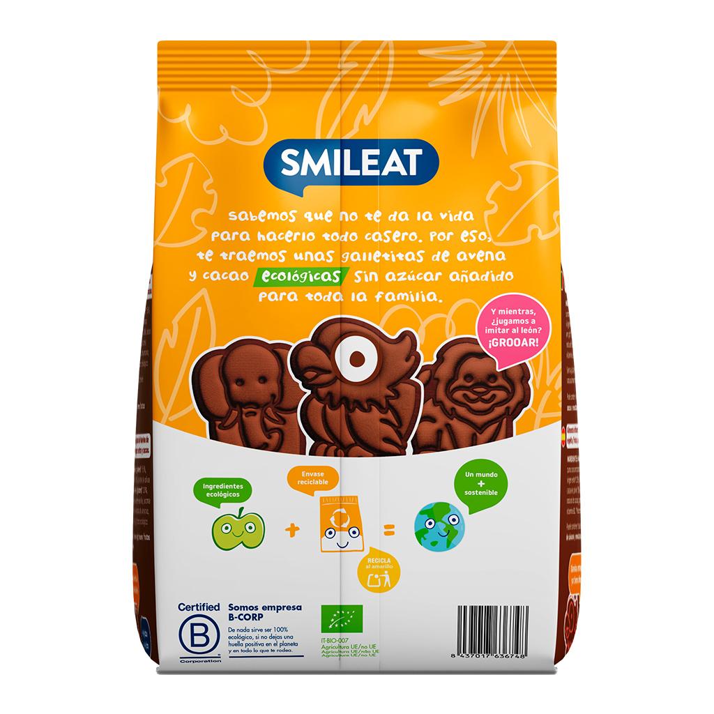 Spelt-, havre- och kakaokakor ECO 220 g Smileat