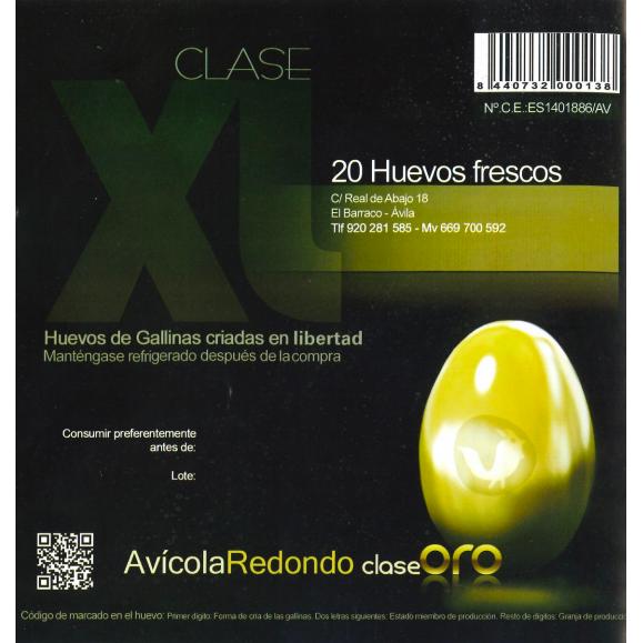 20x ekologiczne jajka XL Granja Redondo