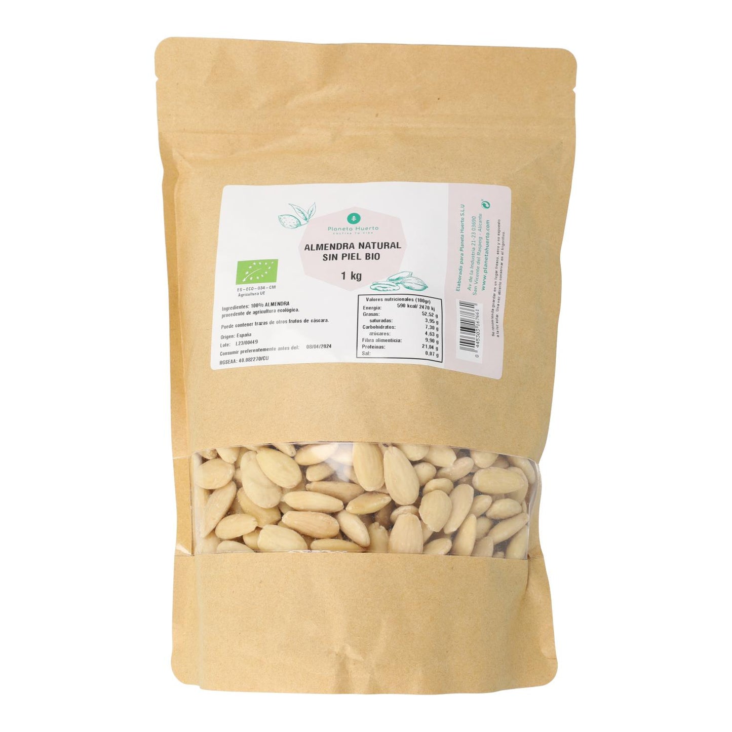 Blanched almonds ECO Planeta Huerto 1 kg