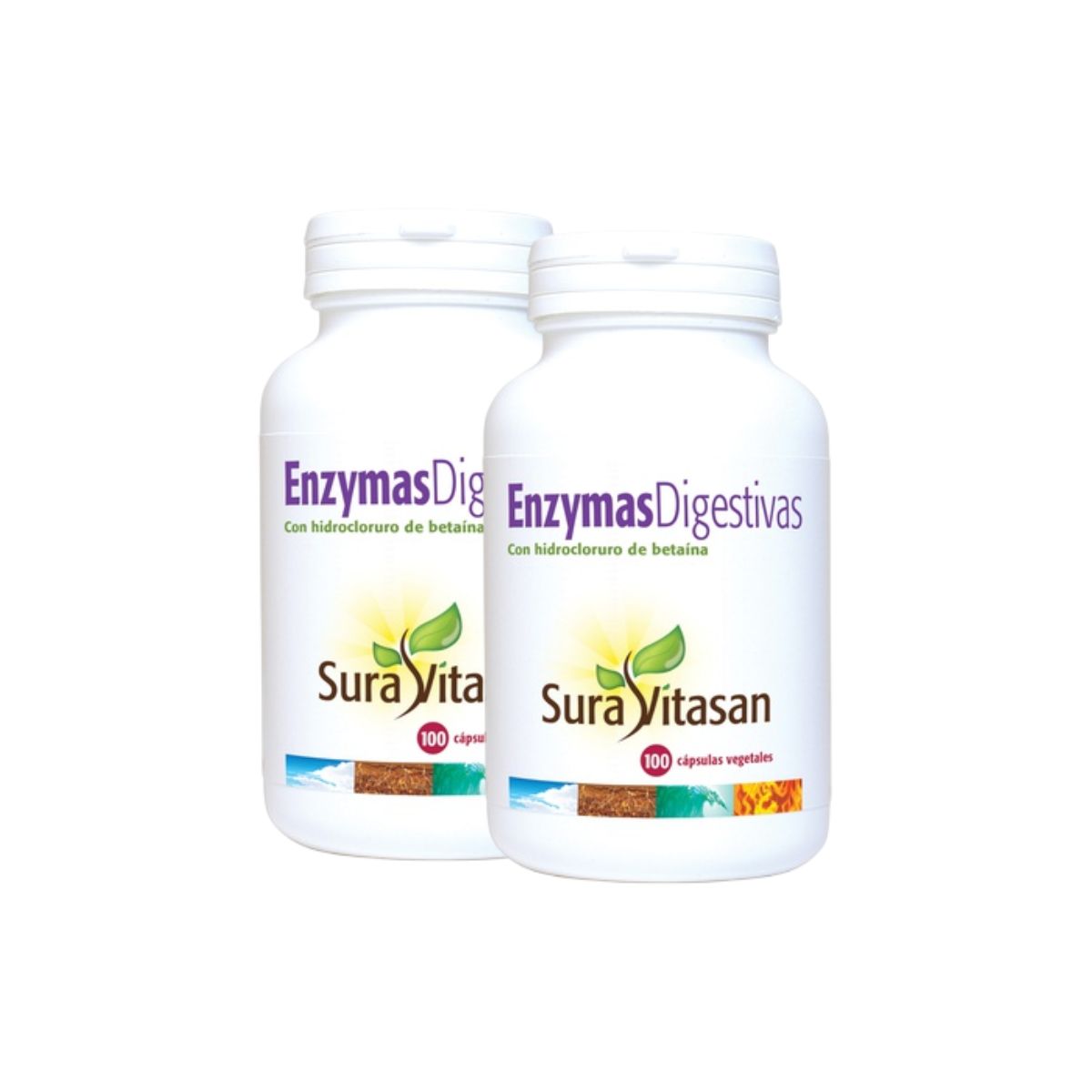 Zestaw 2 x enzymy trawienne Sura Vitasan, 100 kapsułek