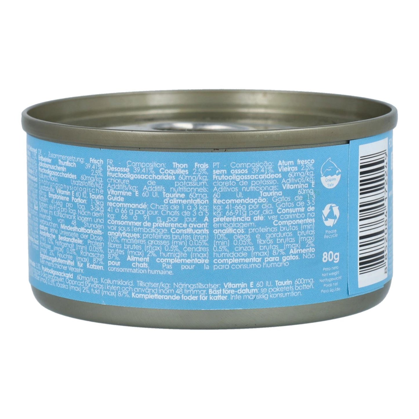 Kit Cat Lata Toppers - Tonijn & Sint-jakobsschelp 80 g Natvoer voor katten in gelatine