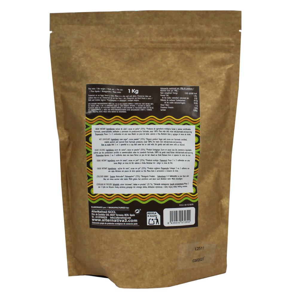 Cacao biologico istantaneo Alternativa 1 kg