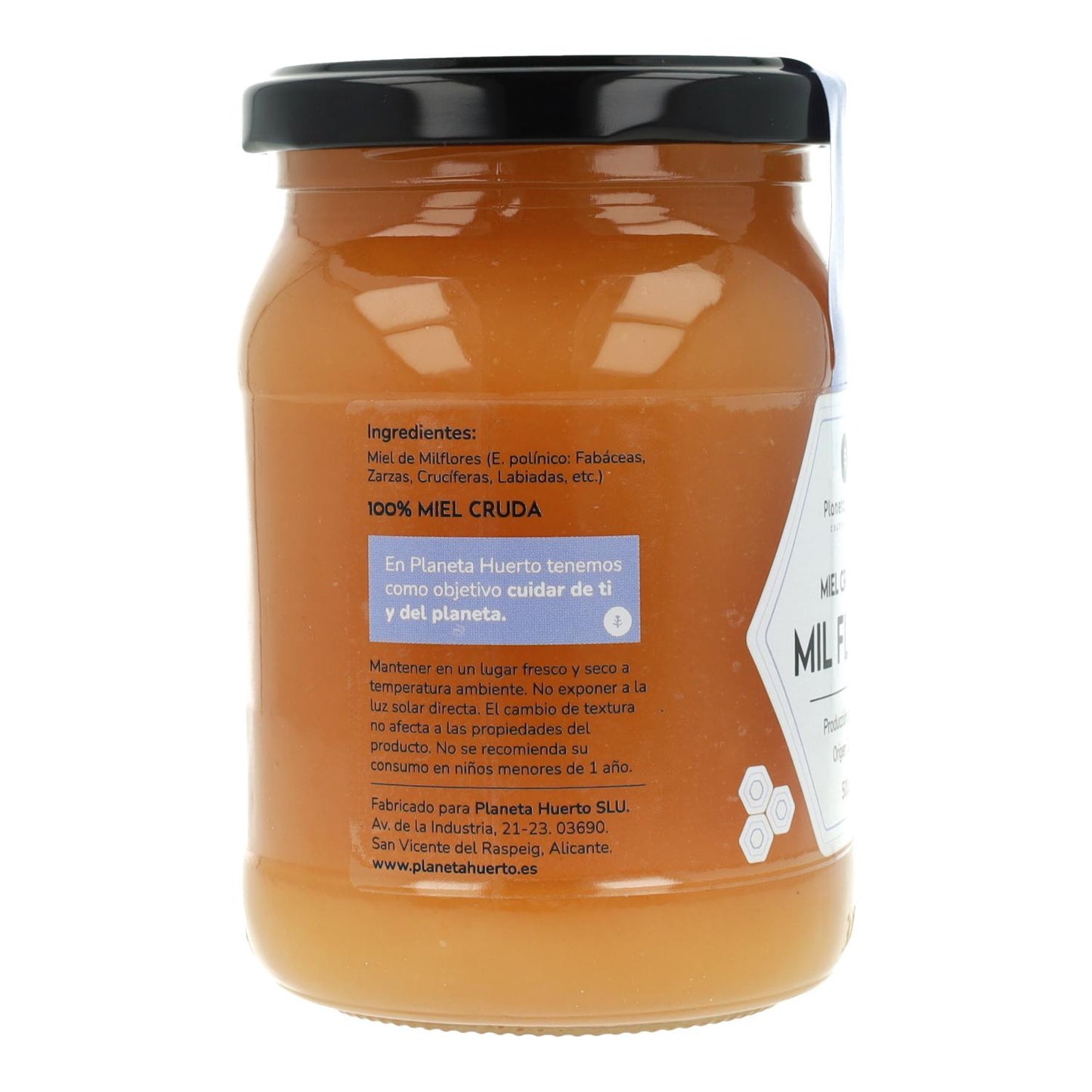 Miel brut de mille fleurs Planeta Huerto 500 g