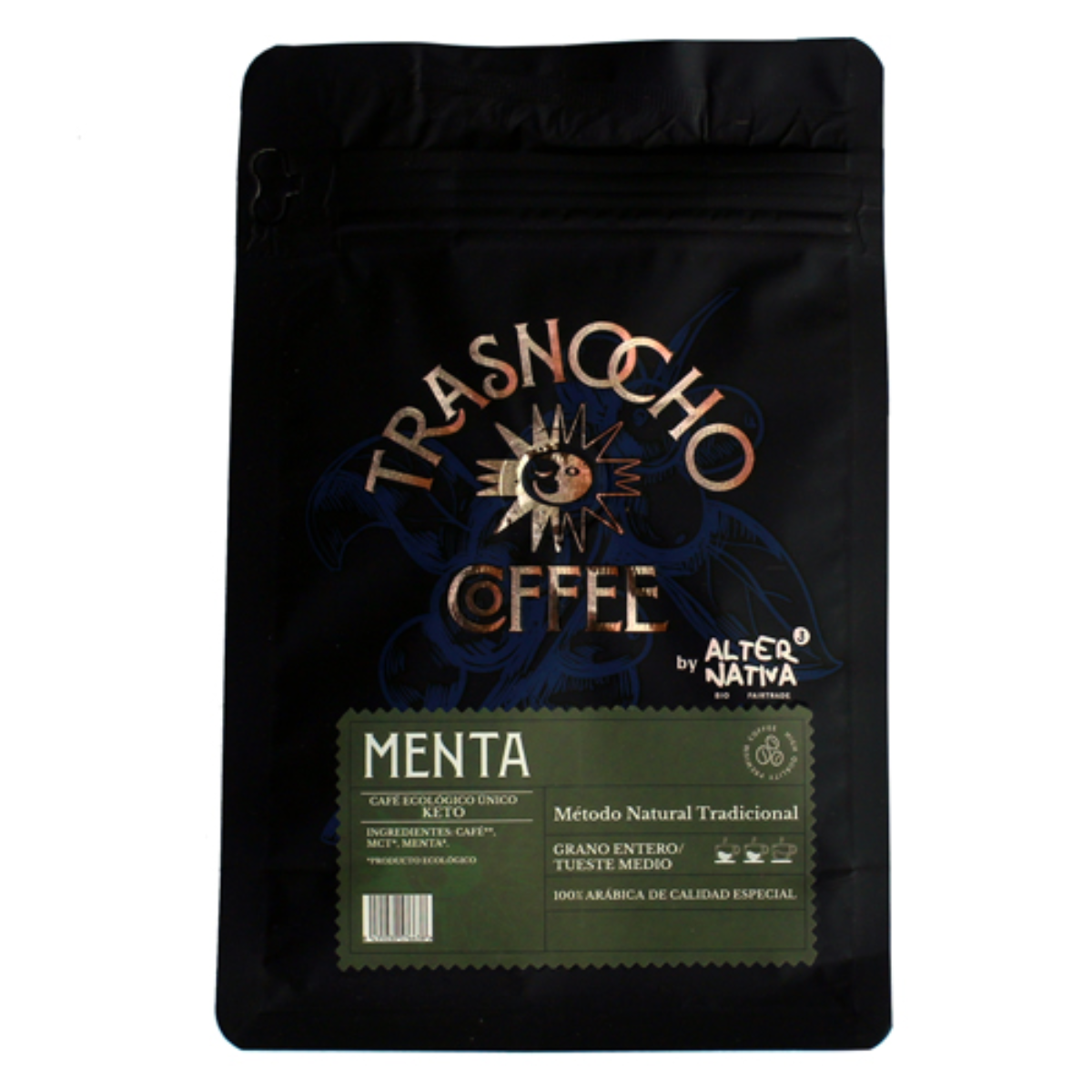 Café KETO en grains à la menthe BIO Trasnocho Alternativa 200 g