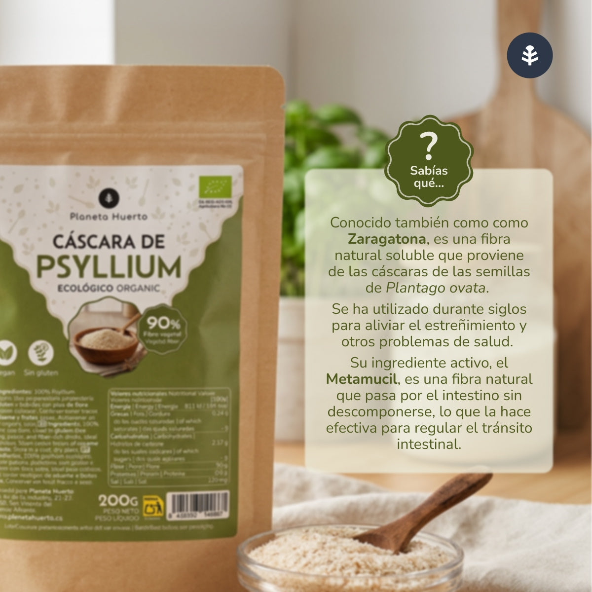 Psyllium Husk ECO Planeta Huerto 200 g