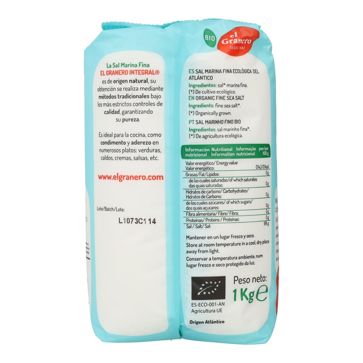 Sel marin fin BIO El Granero, 1 kg