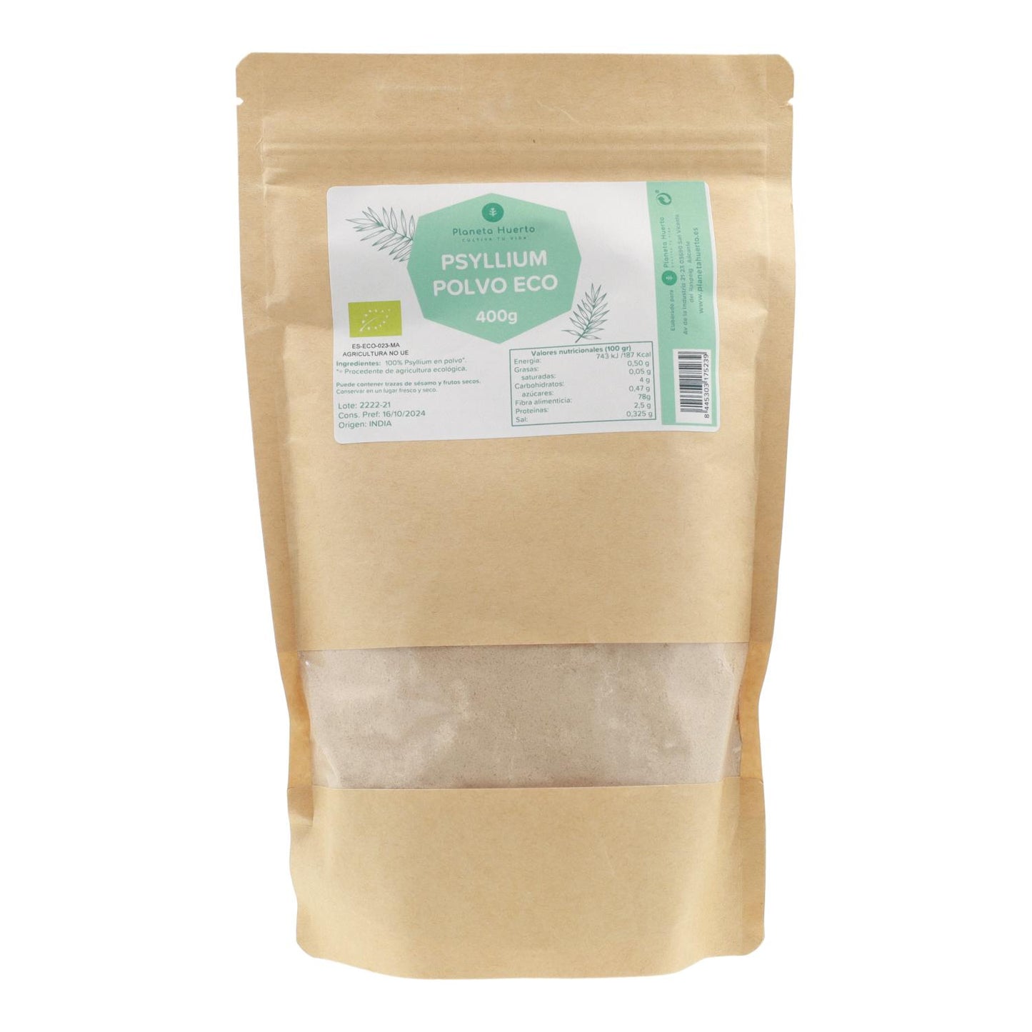 Poudre de psyllium Eco Planeta Huerto 400 g