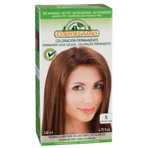 Permanente Haarfarbe Nr. 5 Hellbraun Corpore Sano 140 ml