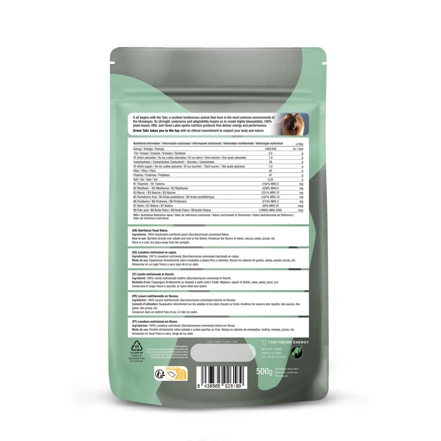 Levure nutritionnelle en flocons : (500 g) XXL Pack