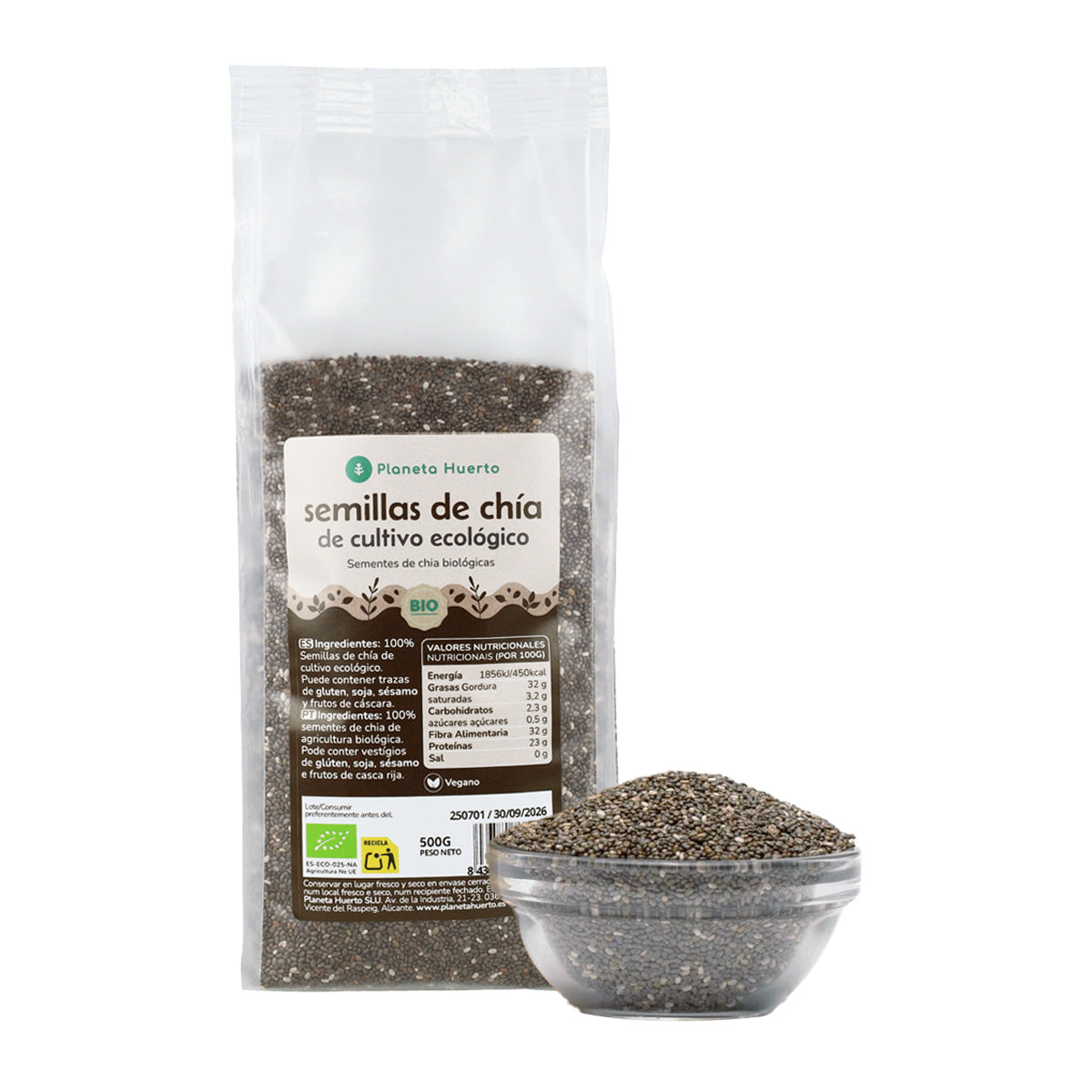 Pak 2x ECO Planet Garden chiazaad 500 g
