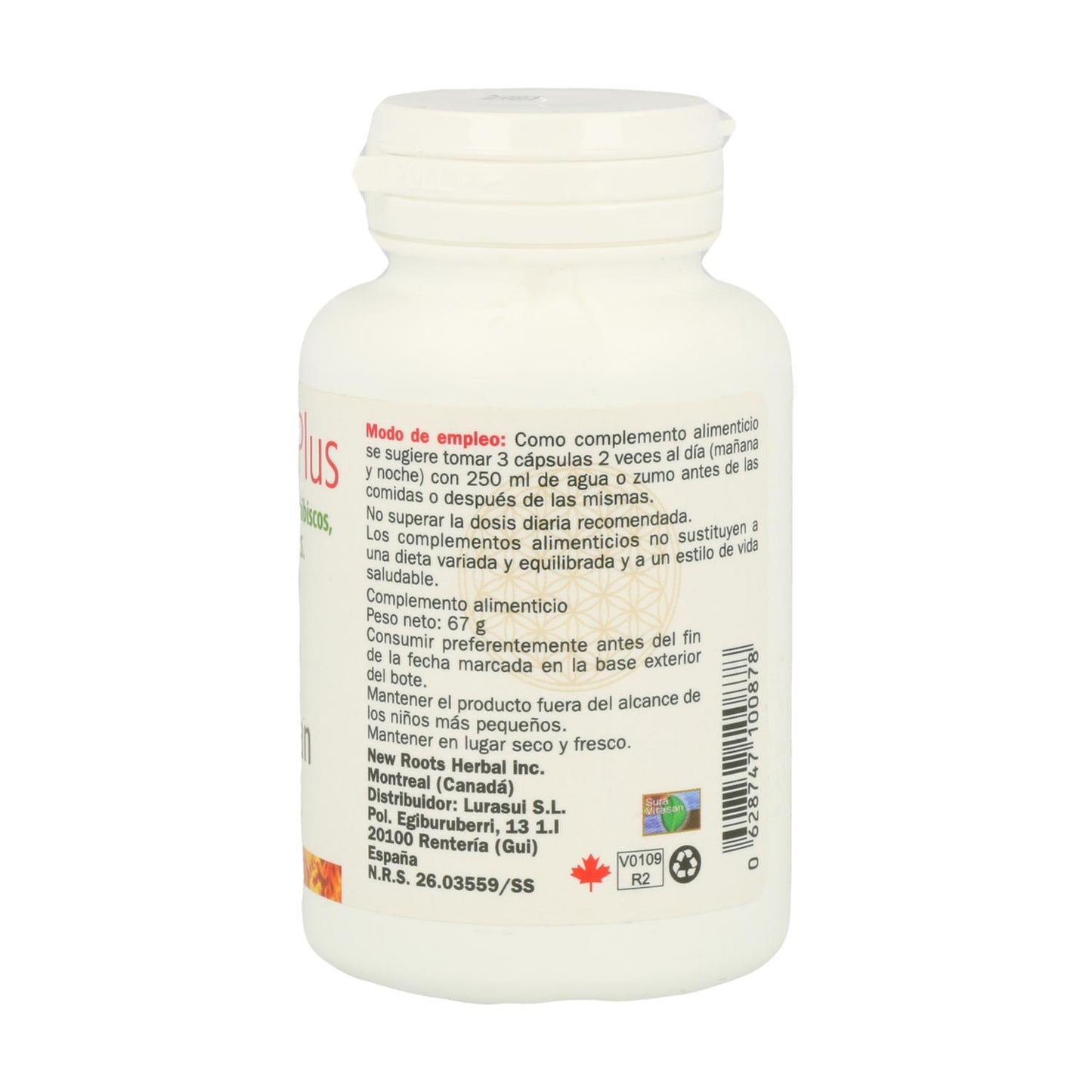 Psyllium Plus 550 mg 100 capsules Sura Vitasan