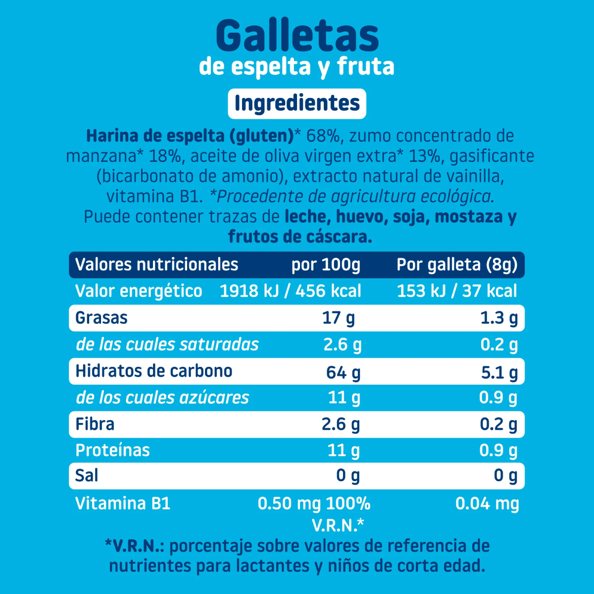 Biscuits pour enfants ECO à l'épeautre et à la pomme Smileat, 220 g
