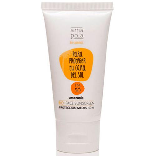 Crème solaire visage SPF 50 Amazonia Amapola 50 ml
