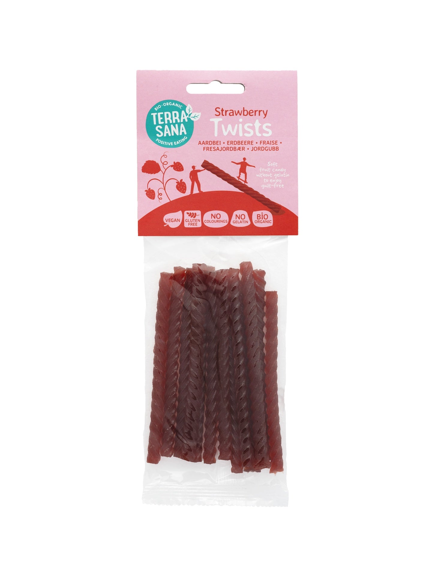 Twisty truskawkowe Terrasana 75 g