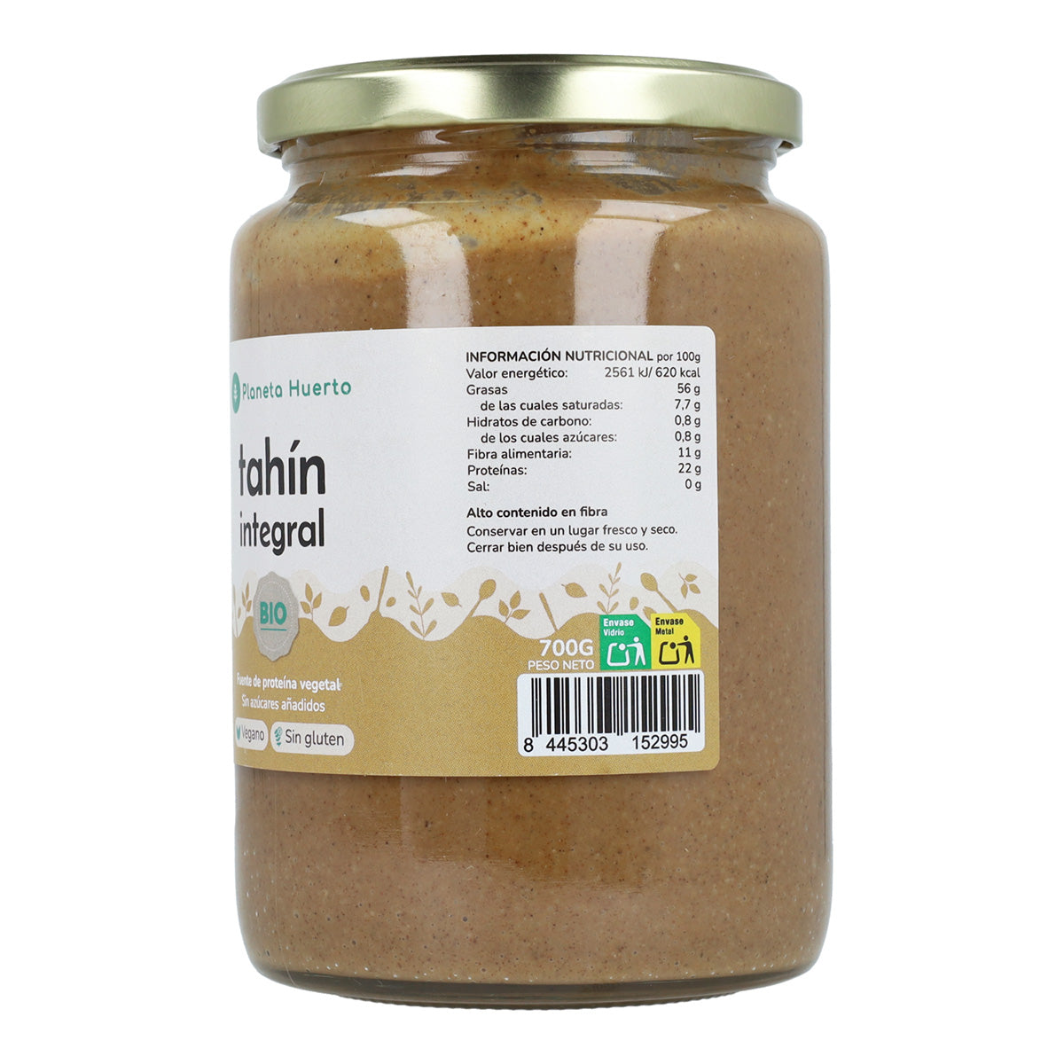 Pack 6x Tahin complet ECO Planeta Huerto 700 g