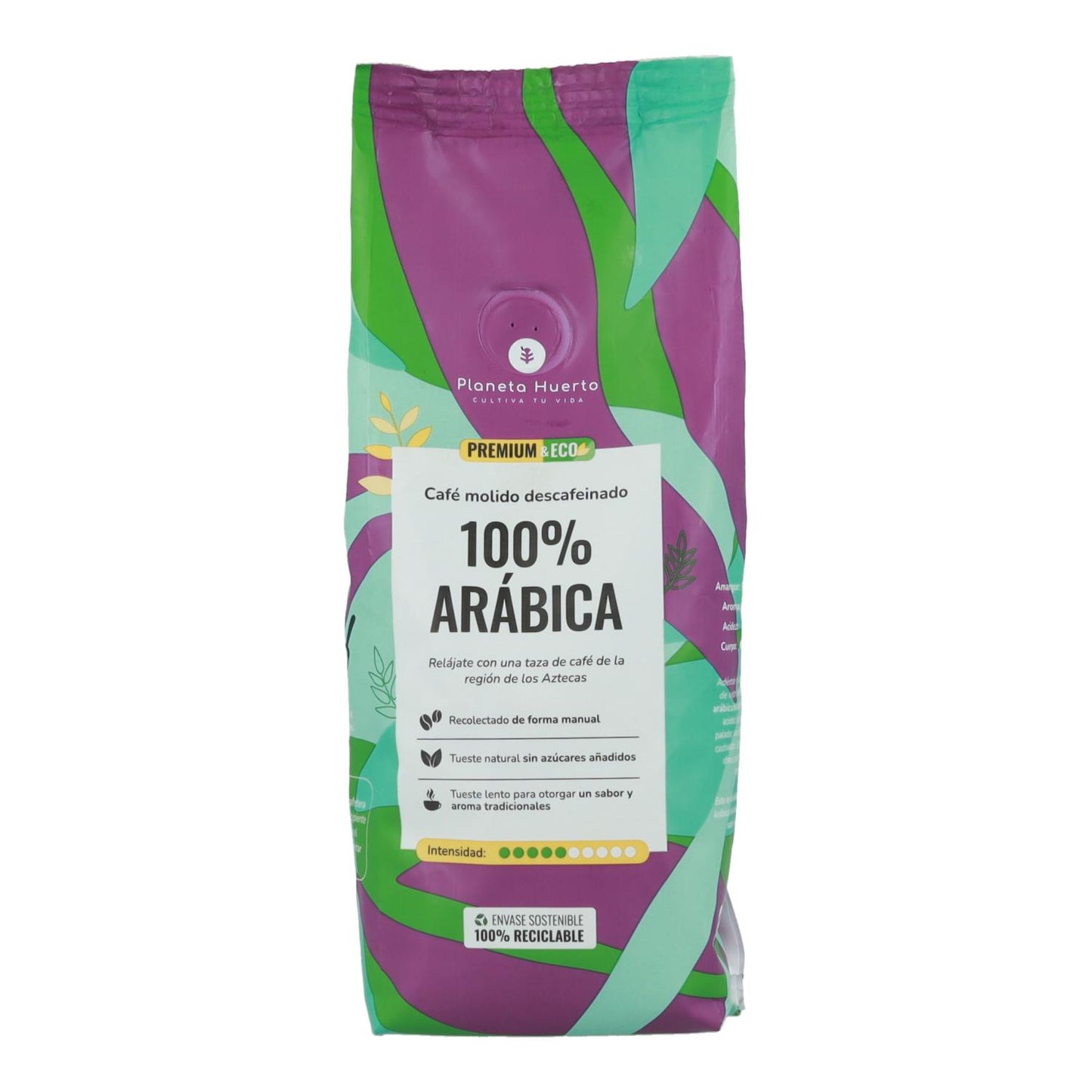 Cafeïnevrije gemalen koffie Eco 100% Arabica Planeta Huerto 250 g