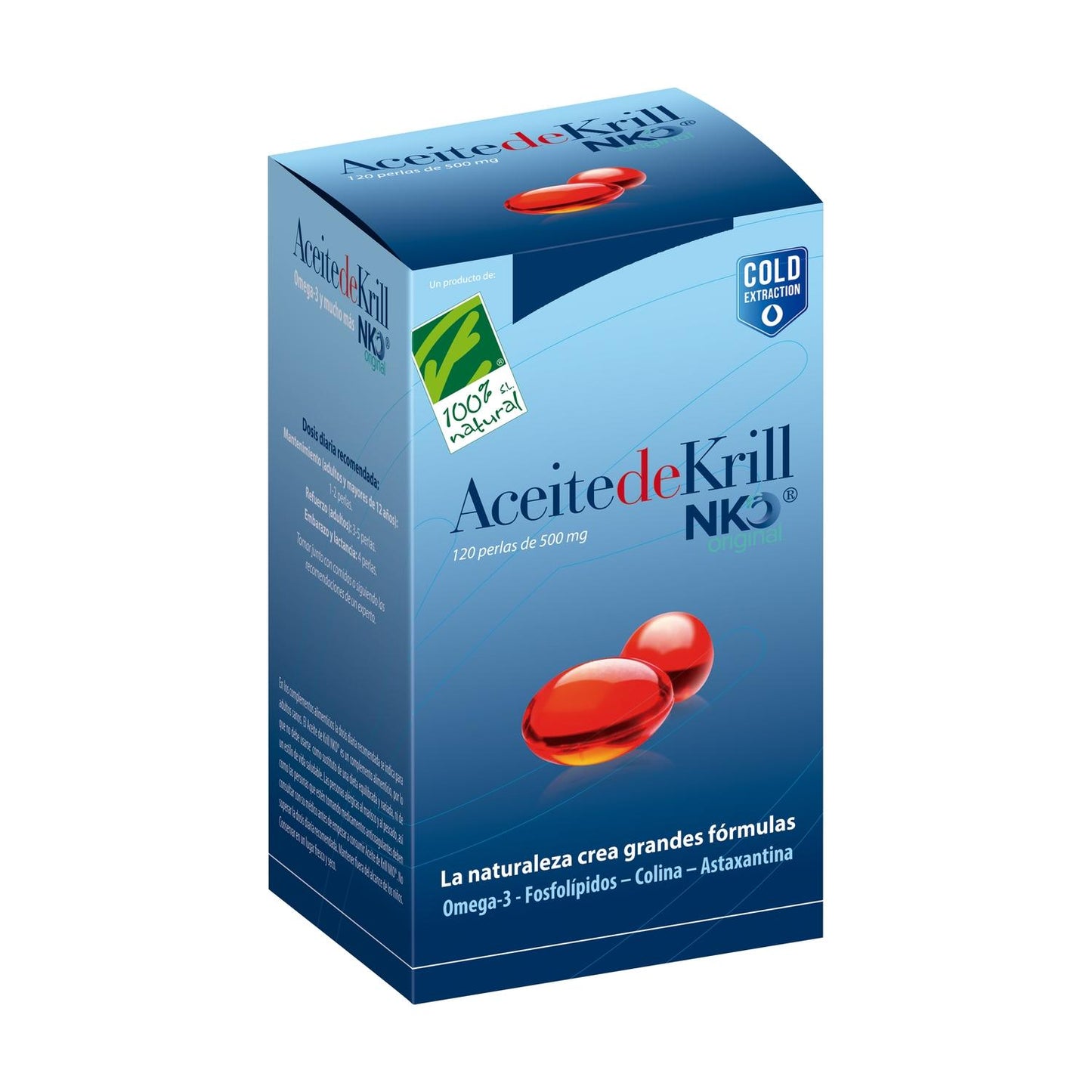 NKO Krill Oil 500 mg 100% Natural 120 capsules