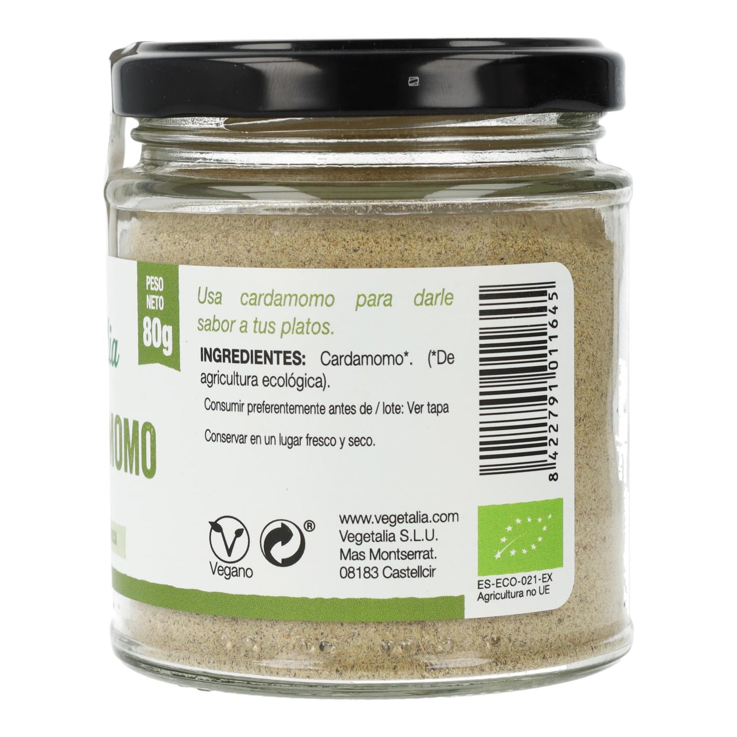 Organic cardamom powder Vegetalia 80 g