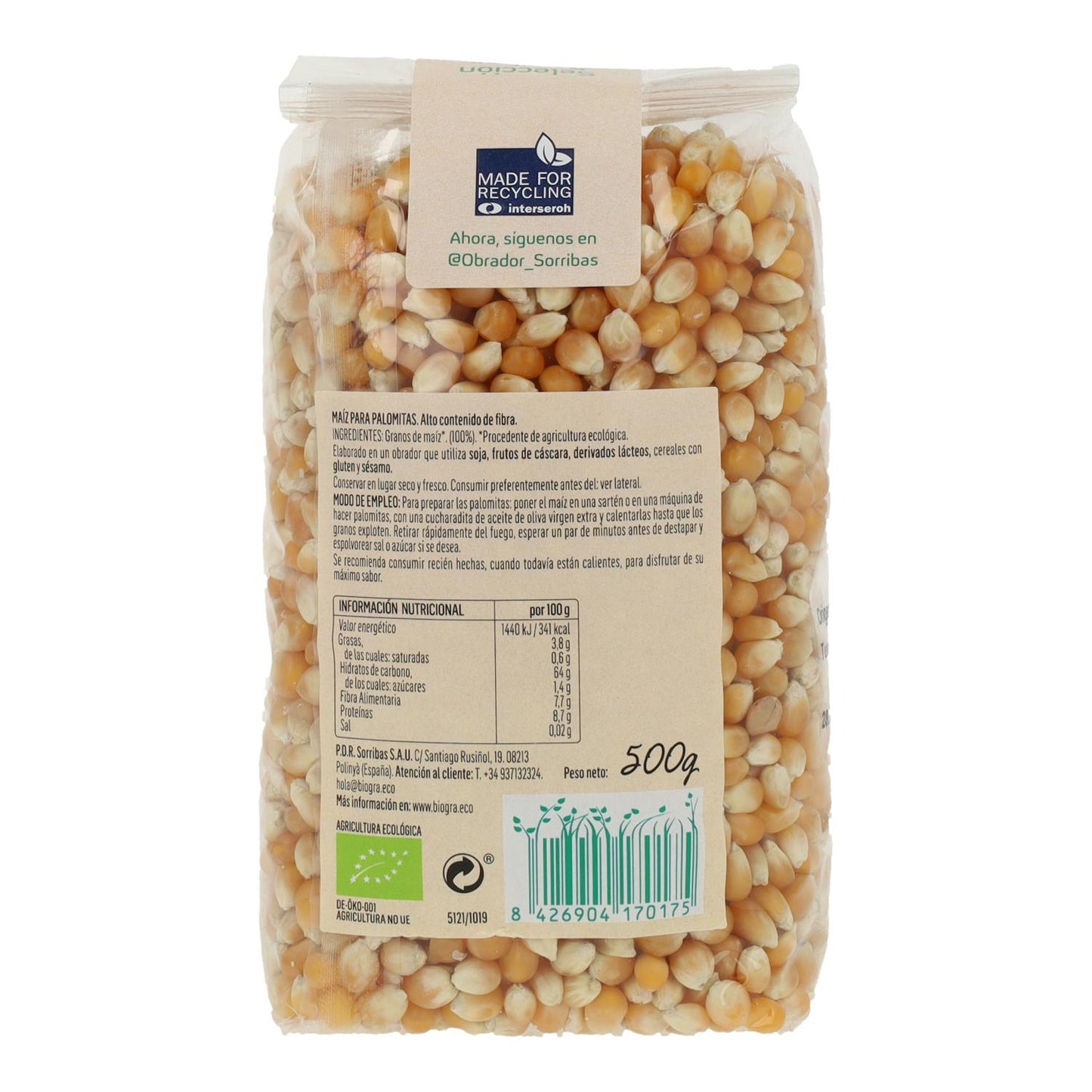 Maïs à pop-corn Biográ, 500 g