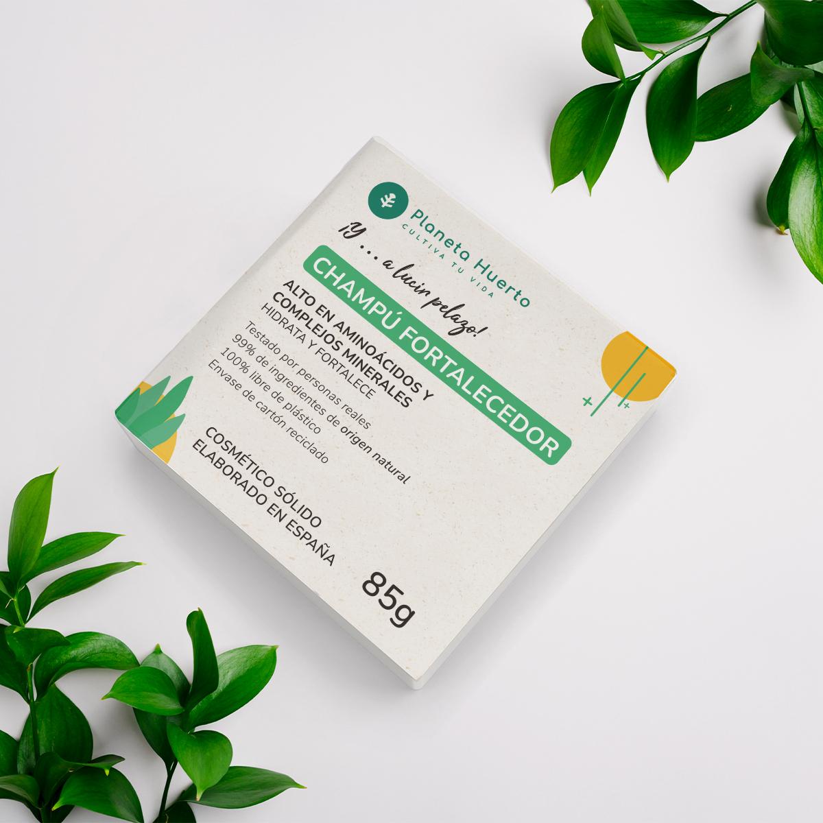 Shampooing fortifiant solide aux acides aminés Planeta Huerto 85 g