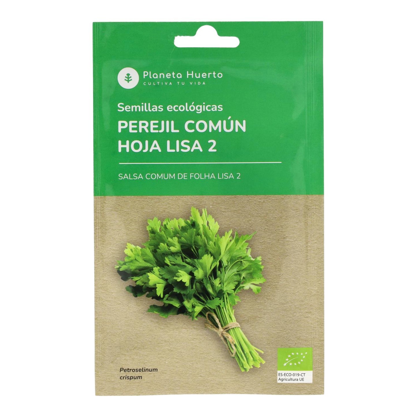 Organic seeds of common broad-leaf parsley Planeta Huerto