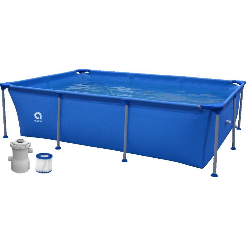 Piscina smontabile rettangolare 258 x 179 x 66 con depuratore a cartuccia 1150 l/h 2700L Jilong (Ricondizionata)