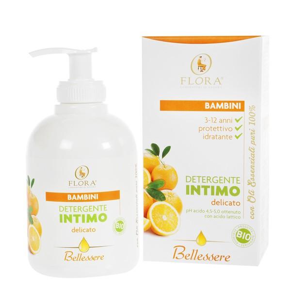 Intimgel för 3–12-åringar Aloe Vera skyddar och återfuktar Flora 250 ml
