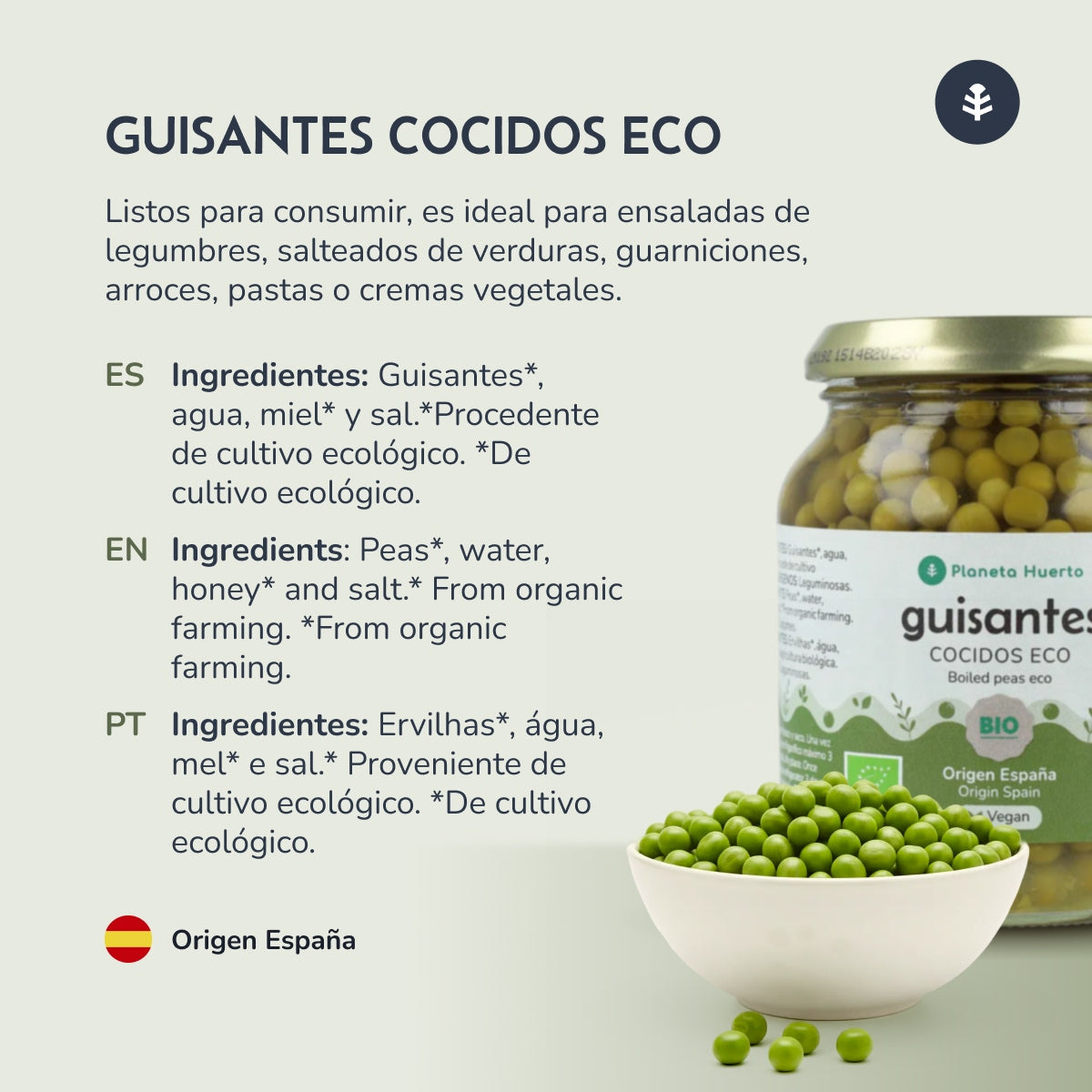 Erwten ECO Planeta Huerto 320 g
