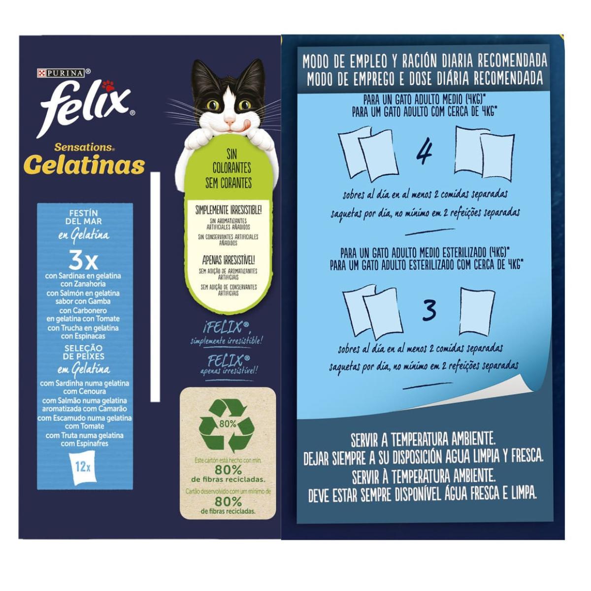 FELIX Sensations zeevruchtenfeest Gelatines Multipack 12 x 85 g