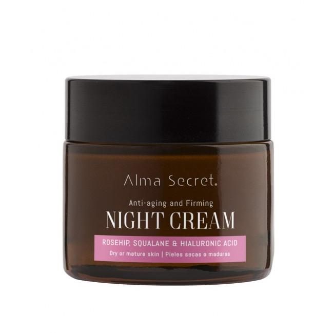 Anti-Aging-Nachtcreme mit Hagebutte, Squalan und Hyaluronsäure Alma Secret 50 ml