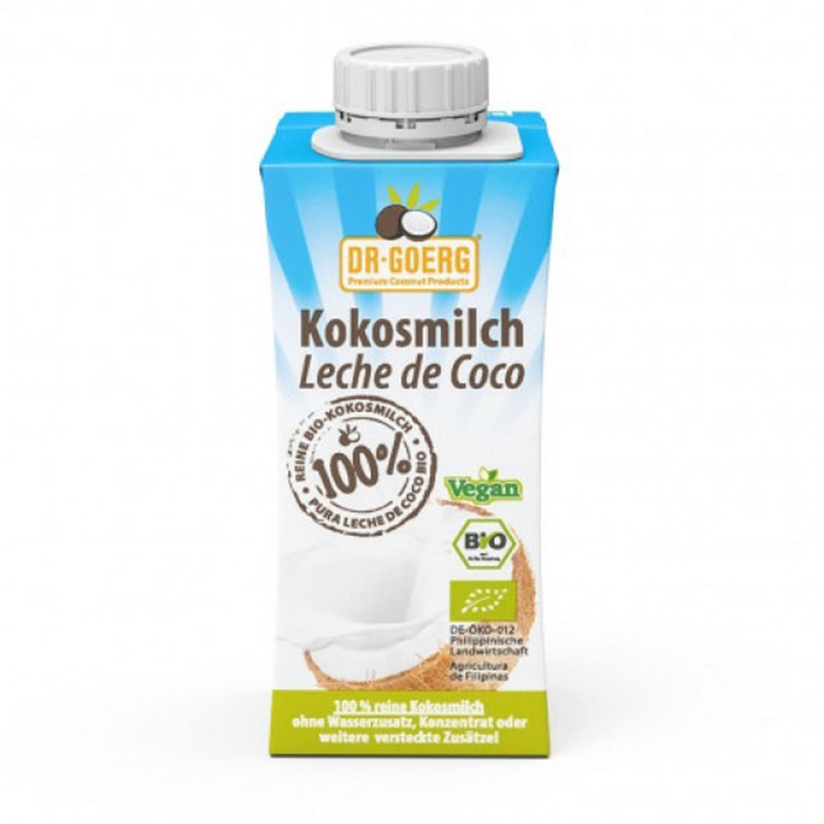 Biologische kokosmelk Dr. Goerg 200 ml