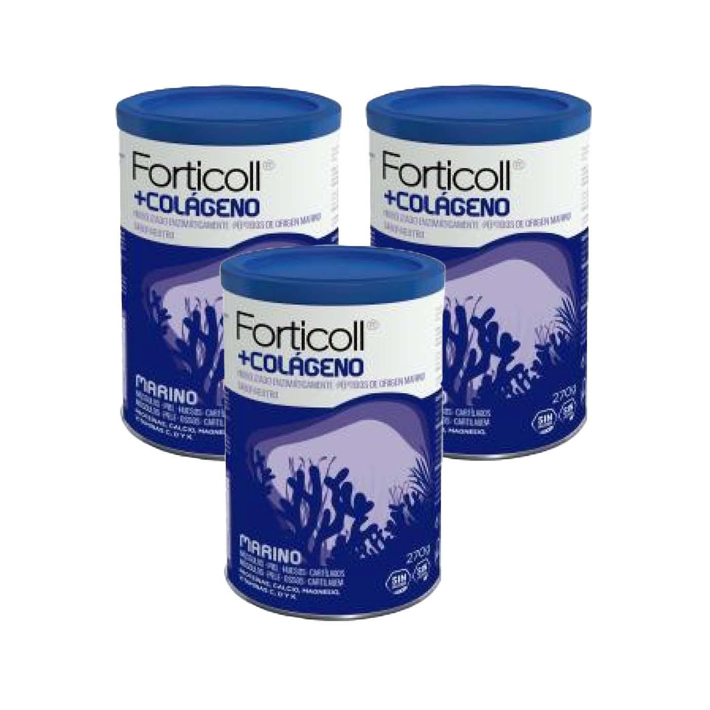 Aktionspackung 3x Forticoll Meereskollagen 270 g