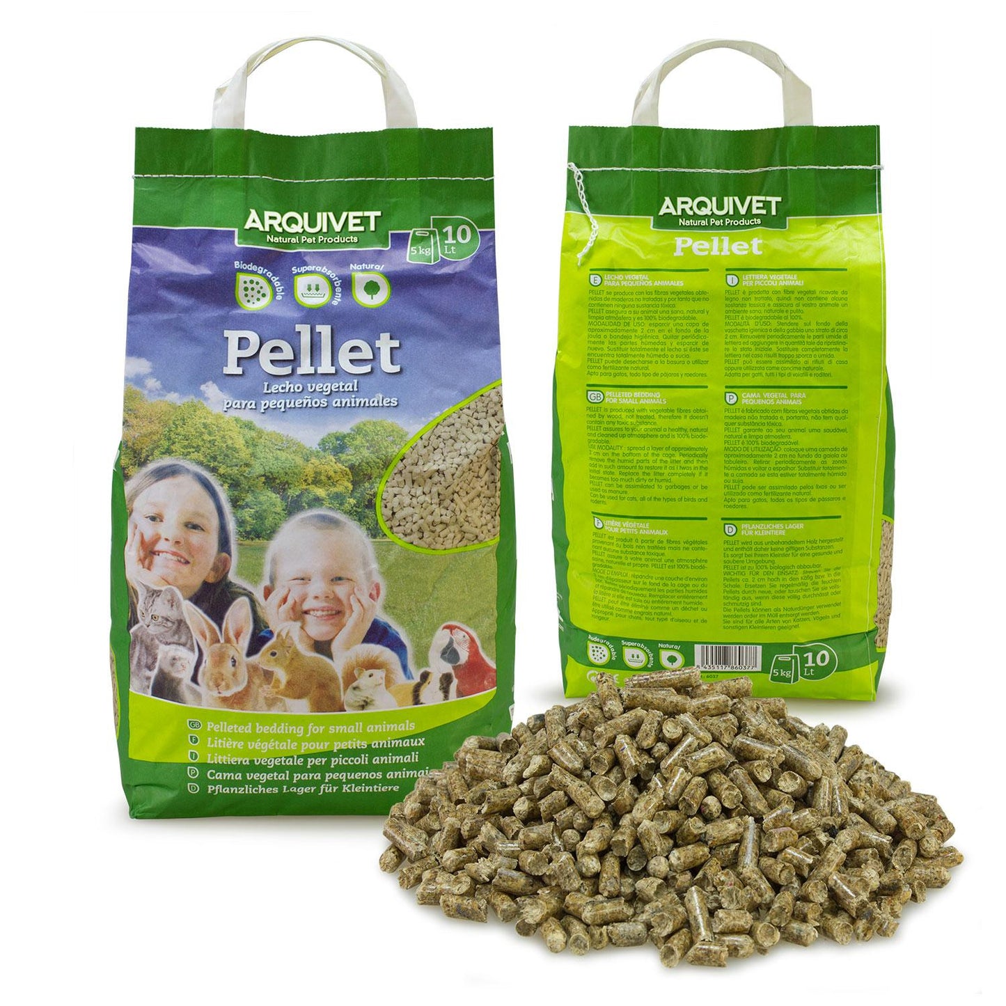 Litière pour animaux Pellet Arquivet 10 L
