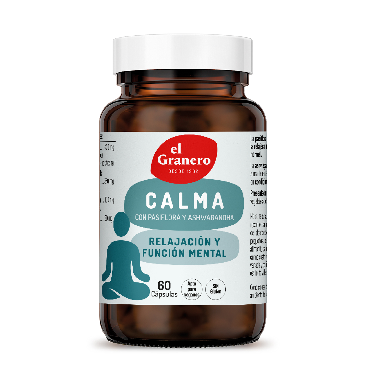 CALMA mit Passionsblume und Ashwagandha El Granero 60 Kapseln