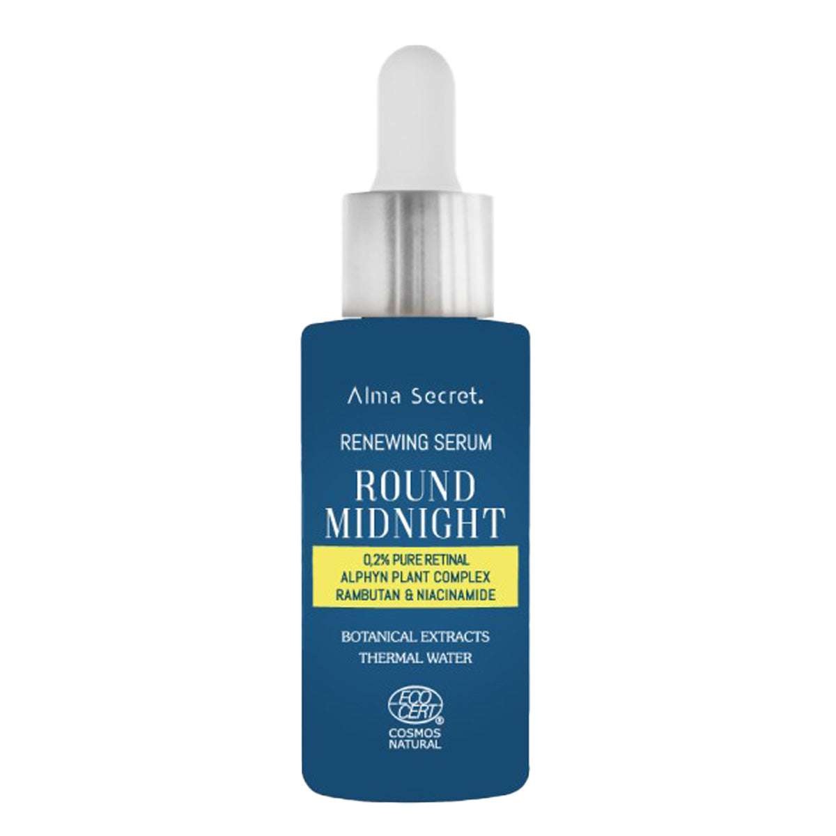Round Midnight Serum with 0.2% Pure Retinal & Niacinamide, Alma Secret, 30 ml
