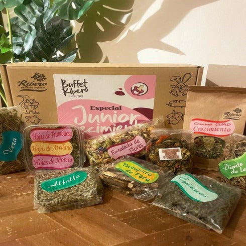 Gezond buffet Junior Groei voor jonge konijnen en knaagdieren Ribero